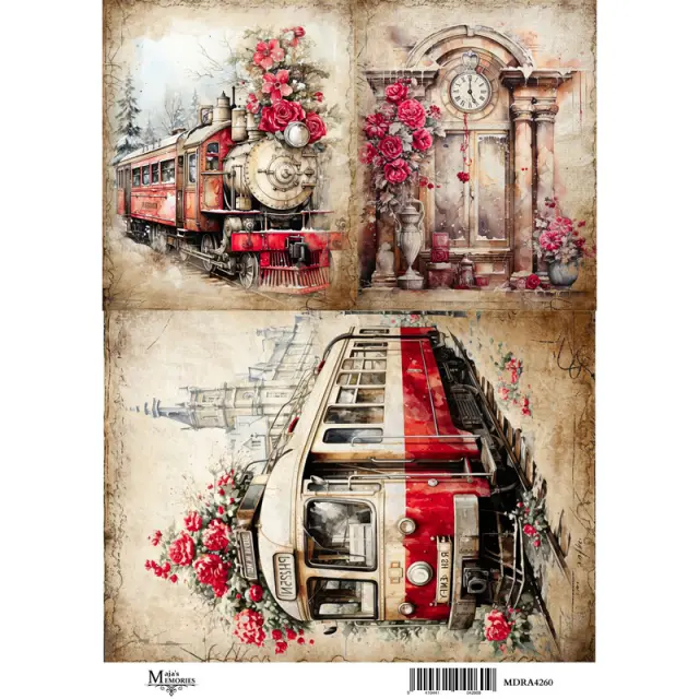 Ριζόχαρτο Maja's Memories, 22.5x32cm, Το τρένο των Χριστουγέννων, MDRA4260