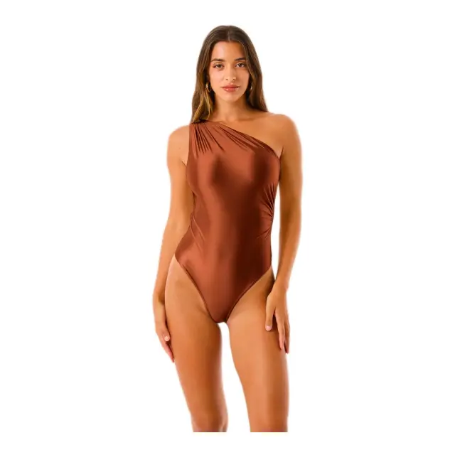 4GIVENESS Γυναικείο Κορμάκι Drape Lurex Glossy, Χρώμα Bronze