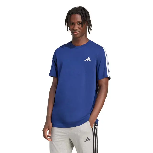 adidas Sportswear Men's 3Stripes Single Jersey T-Shirt Μπλε Σκούρο JV6785 (adidas Sportswear) - Small