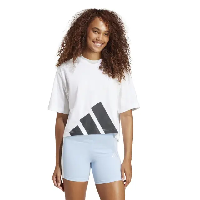 adidas Essentials Big Logo Boyfriend T-Shirt (JG8737-White) - Λευκό