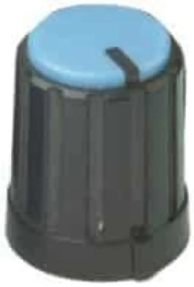 ELECTROVISION 6mm Rotary Pointer Knob with Coloured Cap and Push On Fitting (F207AE) 2