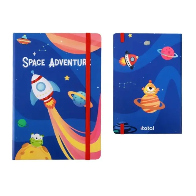 Σημειωματάριο I-Total XL2282 Space Α5 Ριγέ Με Λάστιχο (i-Total)