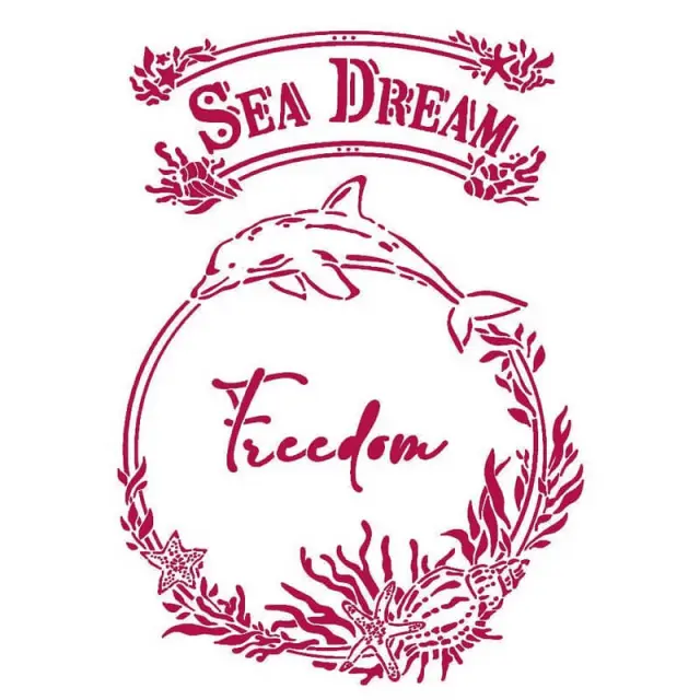 Στένσιλ Stamperia - 21x29.7cm - Romantic Sea Dream Freedom