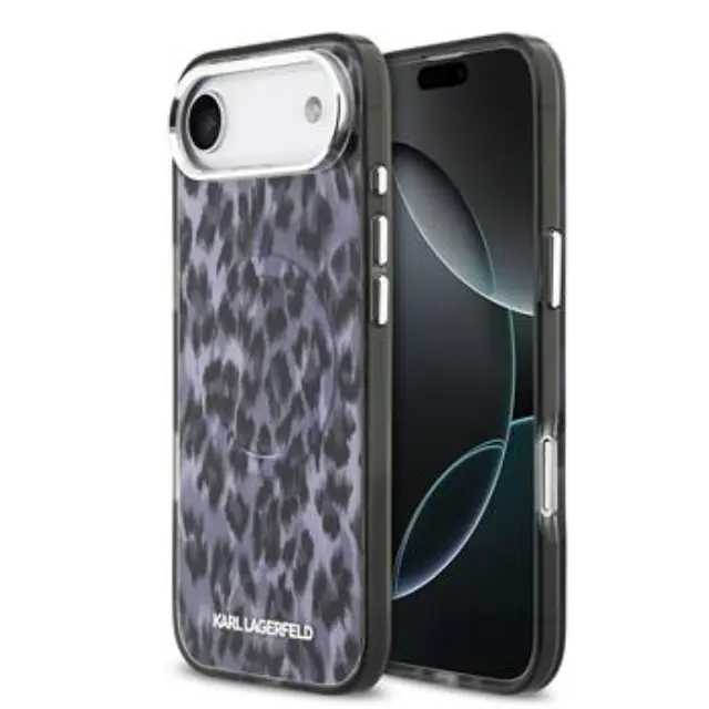 Karl Lagerfeld IML Leopard MagSafe Case for iPhone Air Grey