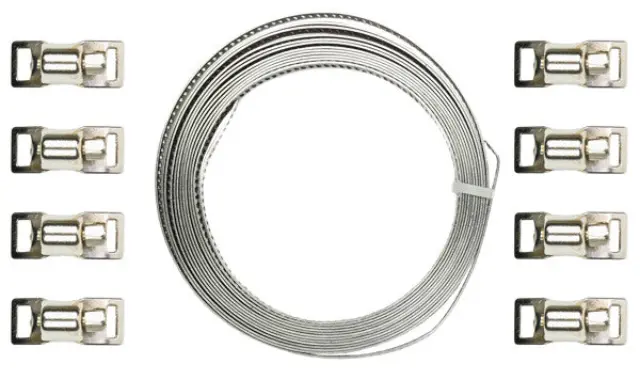 Hose clamp set universal 8 mm x 3 m 9 pieces
