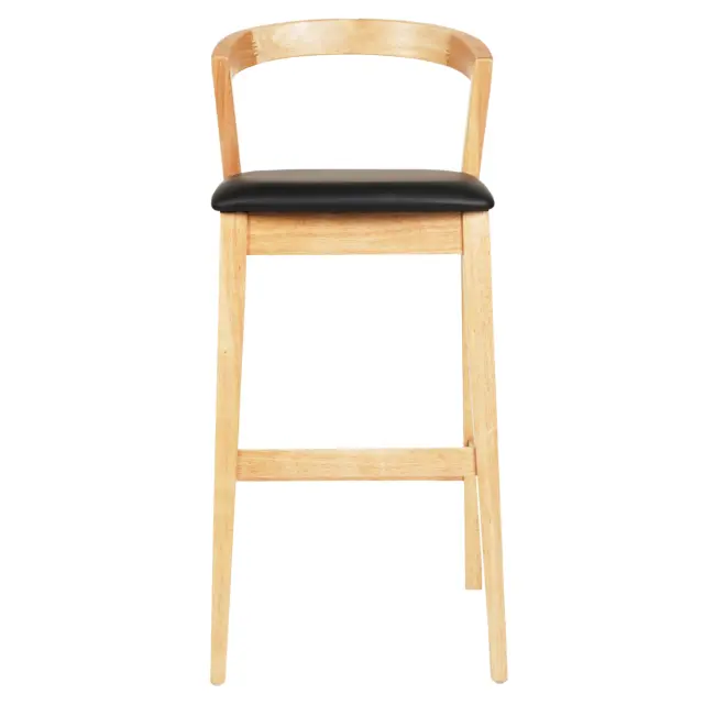 ΣΚΑΜΠΟ ΜΠΑΡ FB99952.01 RUBBERWOOD ΣΕ ΟΑΚ-ΜΑΥΡΟ PU 47,5x59x102,5Υεκ. 3