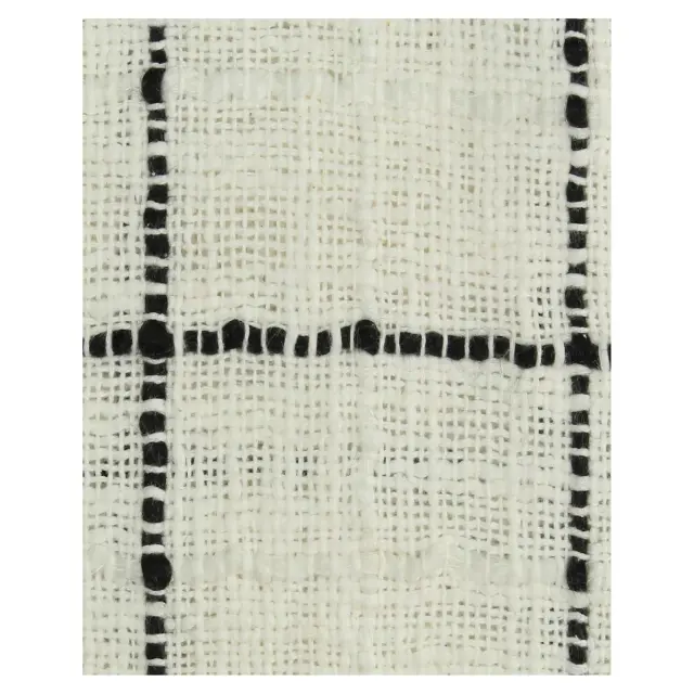 Ριχτάρι Καρώ Βαμβακερό Μαύρο 130x170cm 3