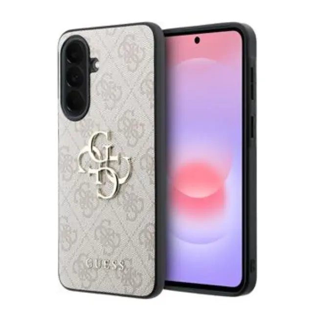 Guess PU 4G Metal Logo Case for Samsung Galaxy A37 Pink