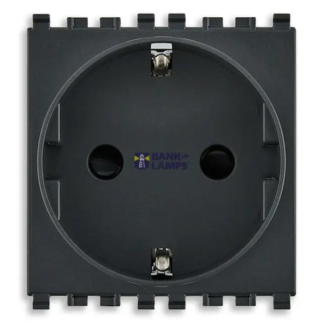 2P+E 16A German SICURY outlet grey