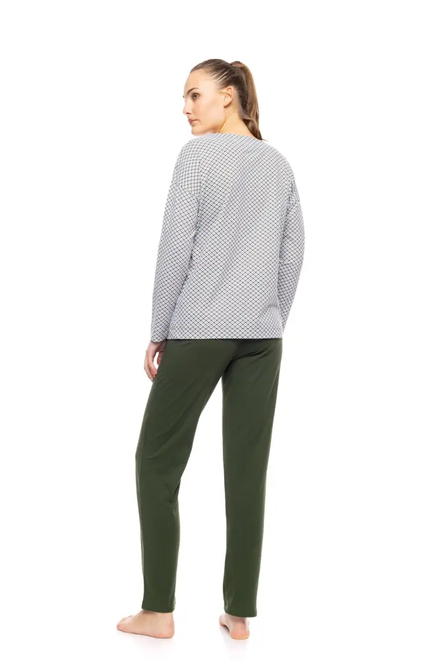 W1763 - Type - PYJAMA MODERN FLOWER GREEN 2