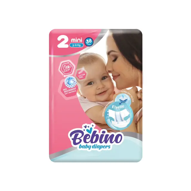 Bebino παιδικες πανες mini no2 3-6 kg 38 τμχ 2