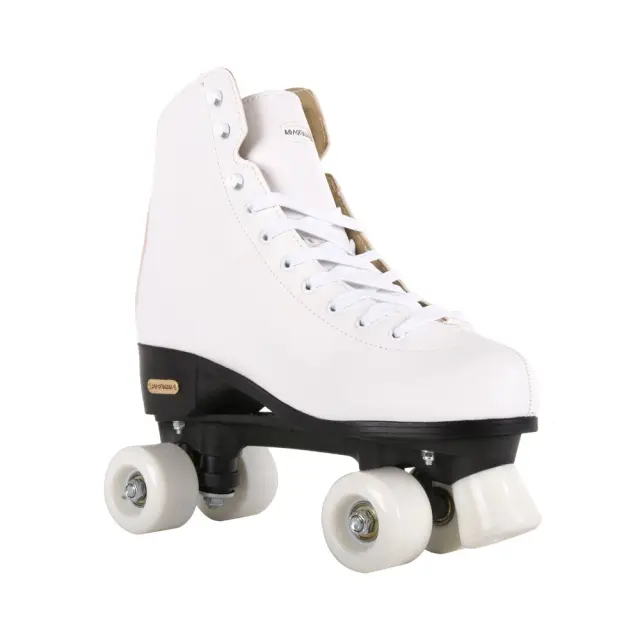 ΑΘΛΟΠΑΙΔΙΑ Λευκά πατίνια με 4 ρόδες - Quad Roller Skates - 46
