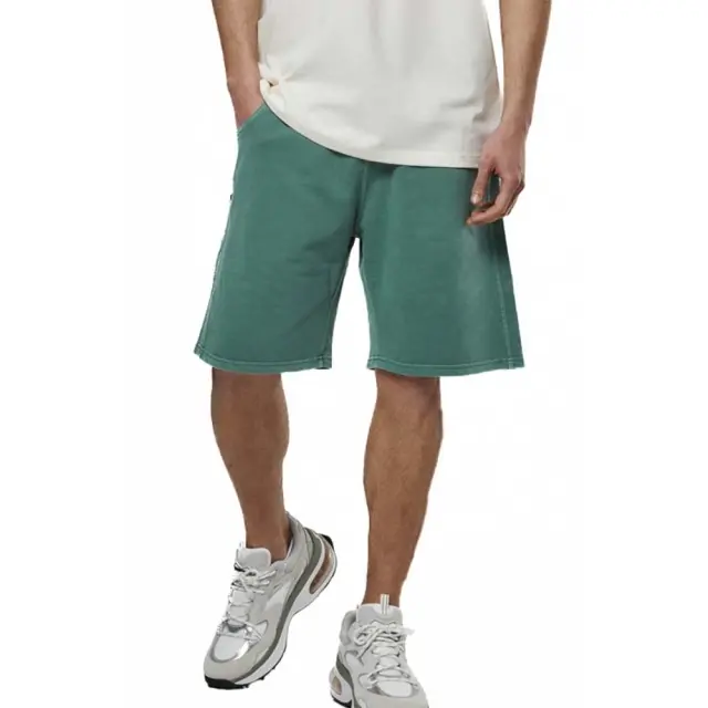 Body Action Men's Natural Dye Carpenter Shorts Πράσινο 033525-07B (Body Action)
