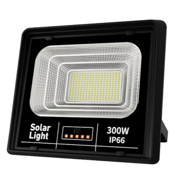 Jortan Στεγανός Ηλιακός Προβολέας LED 300W Ψυχρό Λευκό 6500K με Φωτοκύτταρο και Τηλεχειριστήριο IP66 JT-91001-YY300W 2
