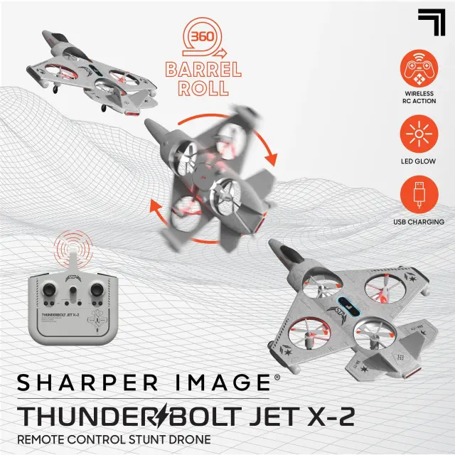 Sharper Image Τηλεκατευθυνόμενο Drone 2.4G 360° Thunderbolt Jet X-2 2