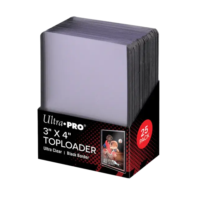 UP - Toploader - 3" x 4" Black Border (25 pieces)