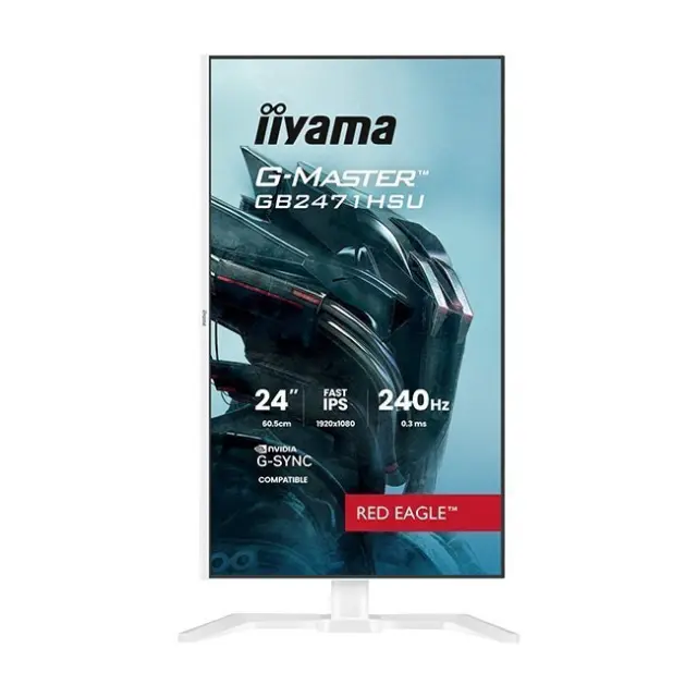 iiyama G-MASTER GB2471HSU-W1 computer monitor 60.5 cm (23.8") 1920 x 1080 pixels Full HD LED White 3