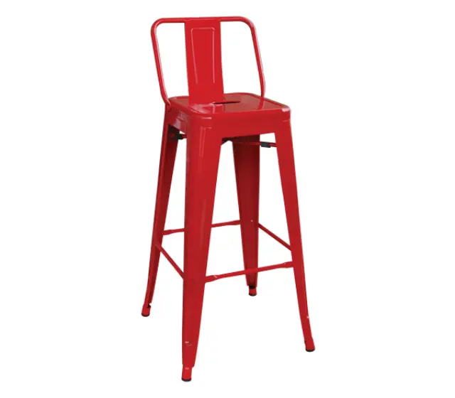 Σκαμπώ Bar RELIX Μέταλλο Κόκκινο 43x43 H.100cm