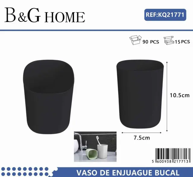 Θήκες οδοντόβουρτσας πλαστικές σε σετ 5Χ - Black - 21771 2