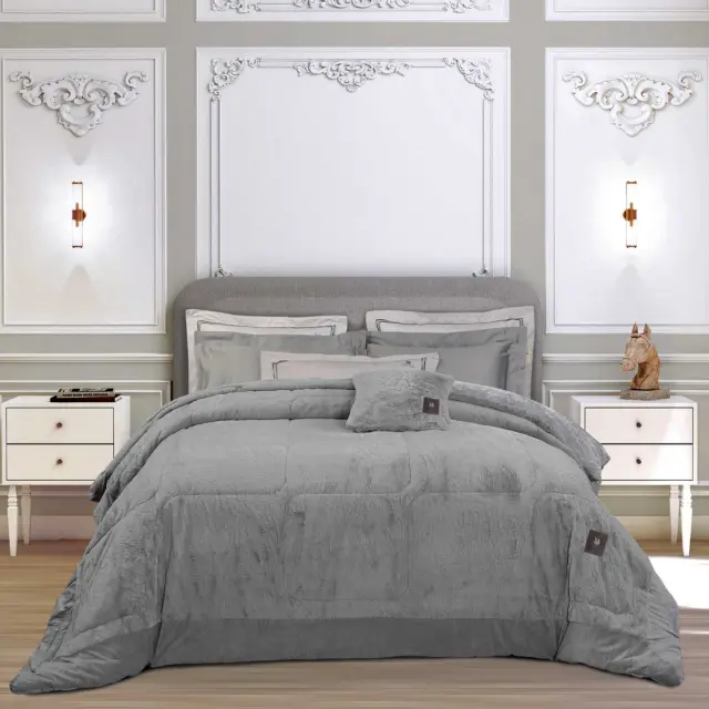 Κουβερτοπάπλωμα 240x250 King Size 850gsm Premium Greenwich Polo Club 3964 Grey 100% Πολυέστερ