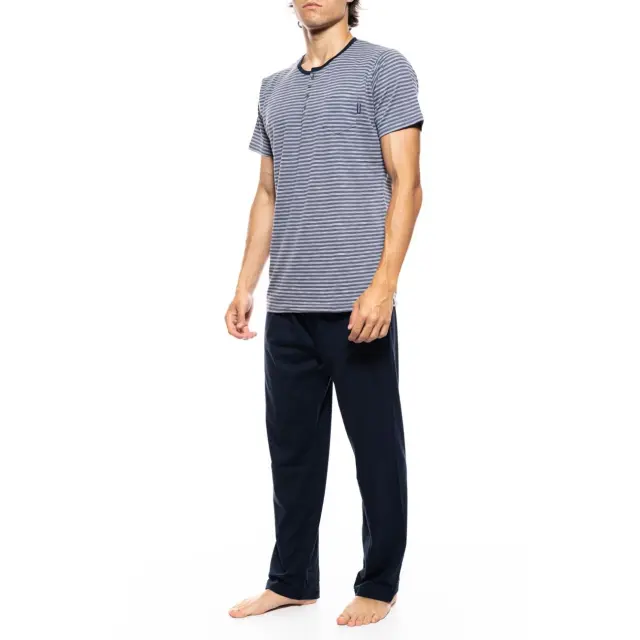 Ανδρική πιτζάμα Homewear σετ 3 τεμαχίων S-M480 Stripe Ulisse 3