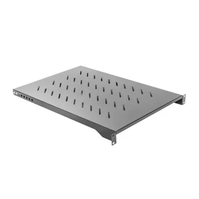 Lanberg 19" Fixed Shelf 1U 483X700mm Max Load Capacity 25KG Black (AK-1010-B)