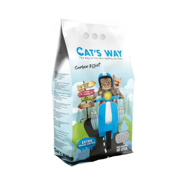 Cat's Way Carbon Effect Άμμος Υγιεινής Μπετονίτη, Χωρίς Άρωμα με Ενεργό Άνθρακα 18Lt (15,3Kg) Μονόχρωμο