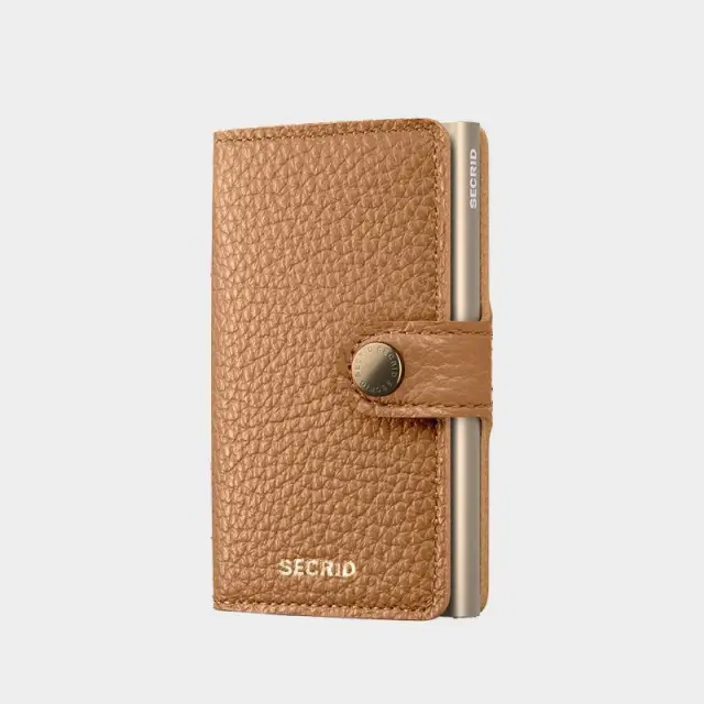 Δερμάτινο Πορτοφόλι Secrid Miniwallet Pebble Cappuccino Χρυσό - ONESIZE
