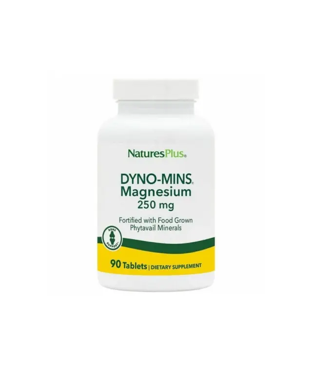 Natures Plus Dyno-Mins Magnesium 300mg, Συμπλήρωμα Μαγνησίου για Οστά και Μύες 90 tabs