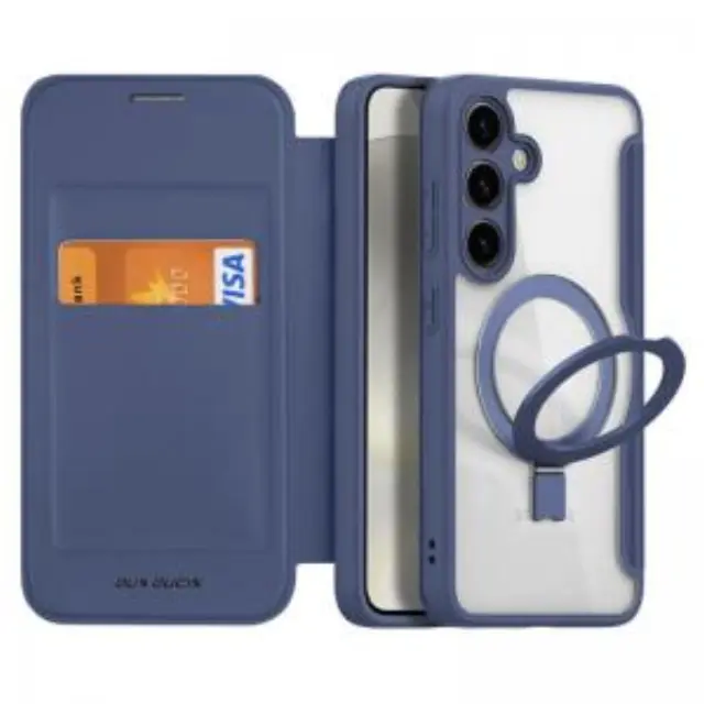 Θήκη Flip Dux Ducis Samsung Galaxy S24 5G Magnetic Wallet με Stand Skin X Pro Μπλε N64595 3