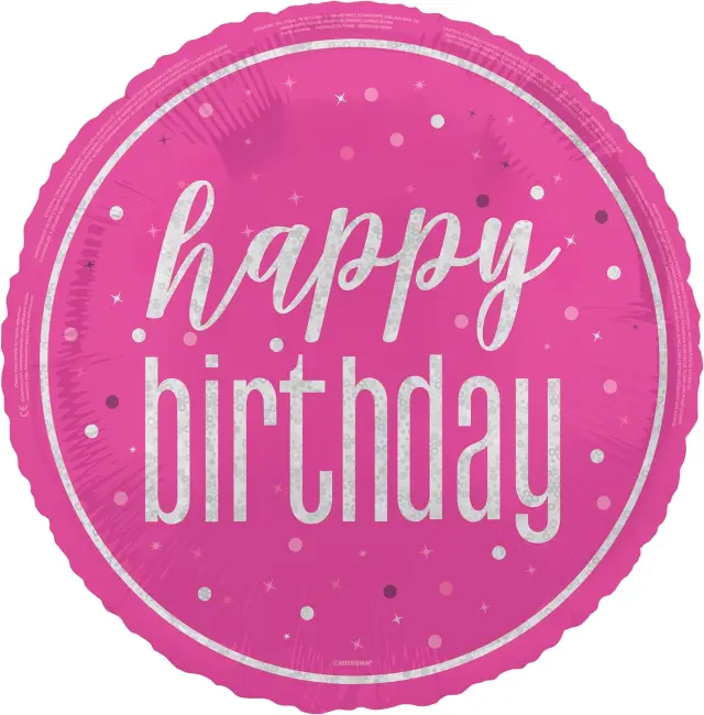 Μπαλόνι Φοιλ 18 Happy Birthday Φούξια / 46 εκ