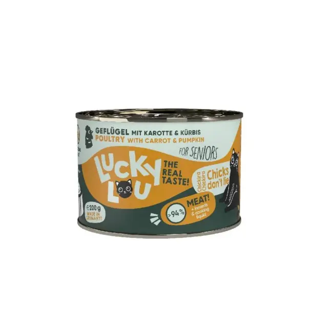 Lucky Lou LifeStage Senior Πουλερικά (με Καρότο & Κολοκύθα) 200gr