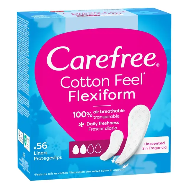 Carefree Σερβιετάκια Cotton Flexiform 56τμχ