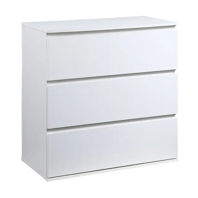 Συρταριέρα Ady Unihome σε άσπρο χρώμα 3 συρτάρια 80x40x80εκ