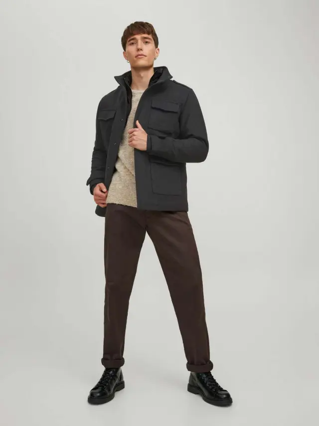 JPRBLAPARKER WOOL FIELD JKT SN Black 2