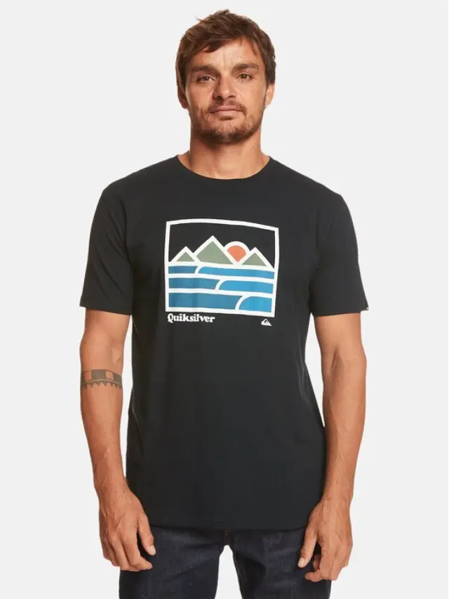 QUIKSILVER LANDSCAPE LINES SS-ΜΠΛΟΥΖΑ ΑΝΔΡΙΚΗ BLACK
