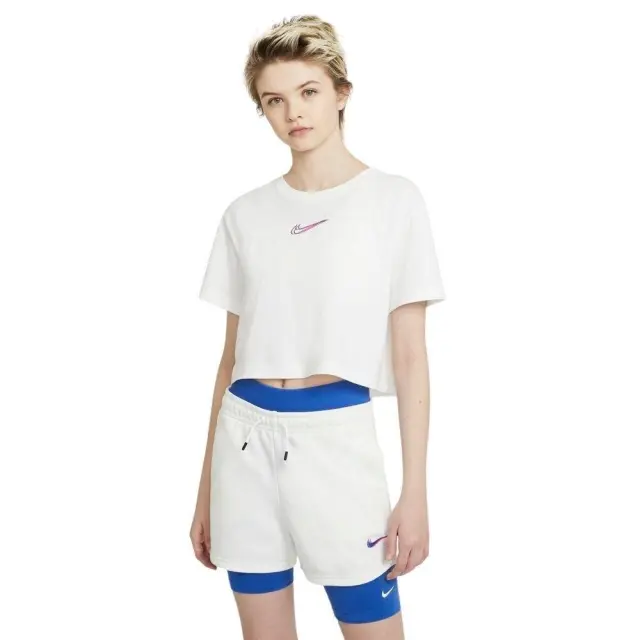 Nike Cropped Dance T-Shirt (DJ4125-100) - Λευκό - L