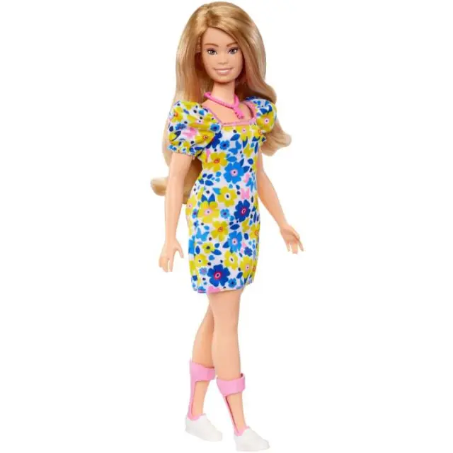 Barbie Fashionistas Down Syndrome Wearing Floral Dress HJT05 Toys