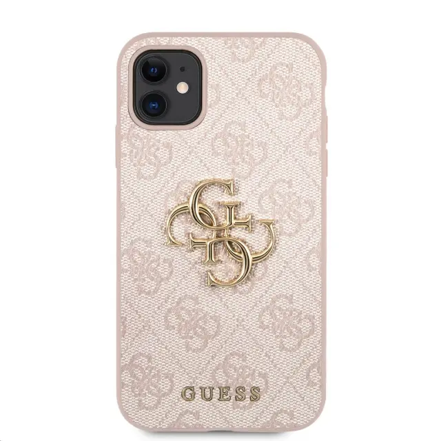 Guess PU 4G Metal Logo Case for iPhone 11 Pink 2