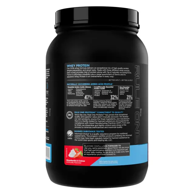 Rule1 Whey Protein Strawberries and Cream, 2 lbs 3