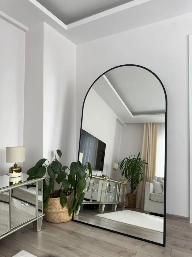 Stewehome Οβάλ Καθρέπτης Δαπέδου Μοντέρνου Σχεδιασμού 180x100 cm 2