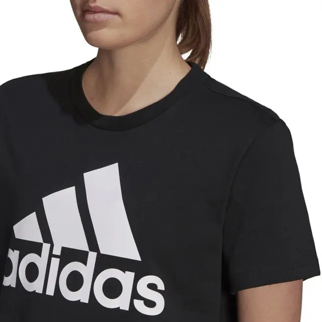 adidas Essentials Logo Boyfriend T-Shirt (GL0781-Black) - Μαύρο 3