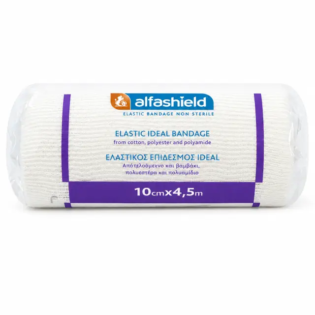 ALFASHIELD Ideal Ελαστικός Επίδεσμος 10cmx4.5m 1 Τεμάχιο
