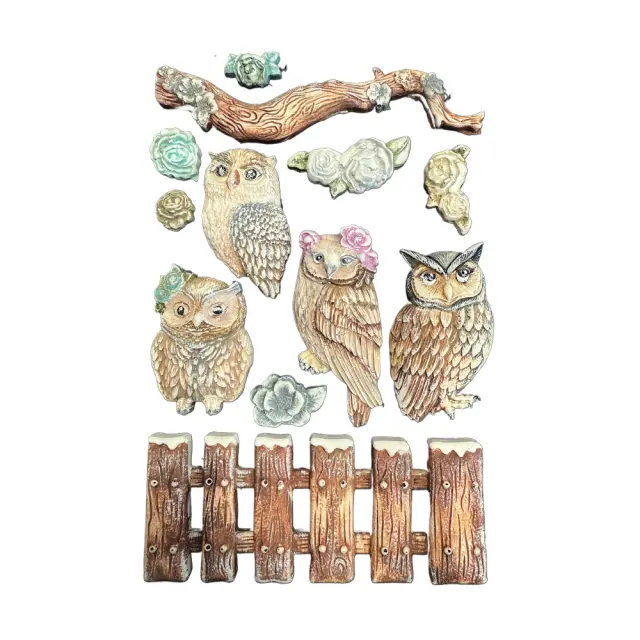 Καλούπι σιλικόνης A5, 15×21cm, Stamperia, The Owl's House, Owl and branches 2
