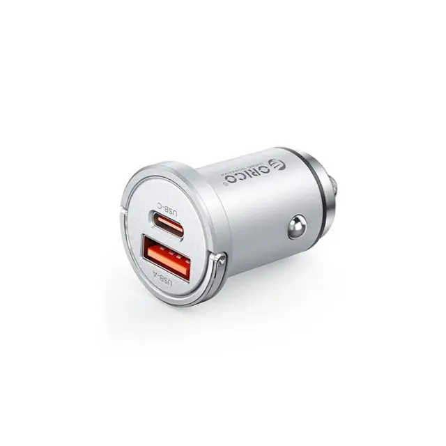 Orico Φορτιστής Αυτοκινήτου MiniRing Pro 45W USB-A / USB-C Silver