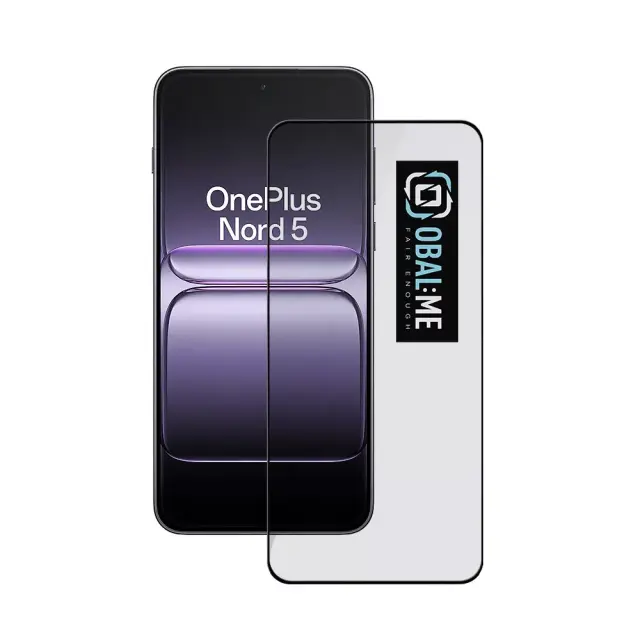 OBAL:ME 5D Glass Screen Protector for OnePlus Nord 5 Black
