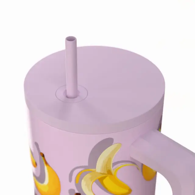 Estia Θερμός Straw Tumbler Xl Save The Aegean 900Ml Banana Mood 3