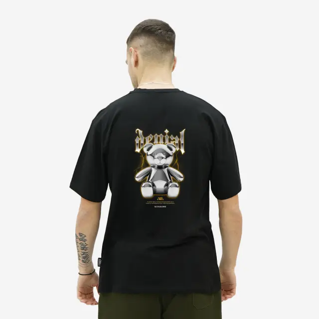 T-shirt Noshame® Μαύρο Oversized Denial - 122547 - XXL