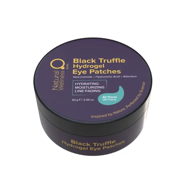 Black Truffle Eye Patches Hydrogel 84 g / 60 pcs – Natural Wellness by Qure - Επιθέματα αντιγήρανσης για τα μάτια και το πρόσωπο