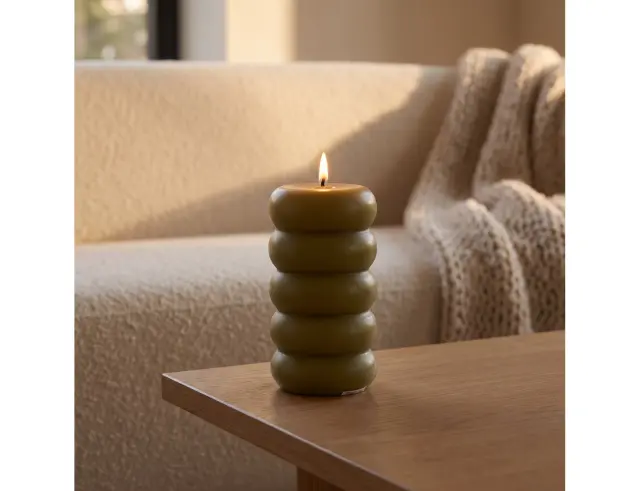Διακοσμητικό Κερί Κορμός Beading Essentials by Home & Styling με διαστάσεις 7.5x14cm - Olive CC5070300